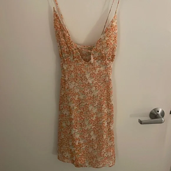 Zara | Dresses | Zara Pink And Orange Flower Dress Worn Once | Poshmark